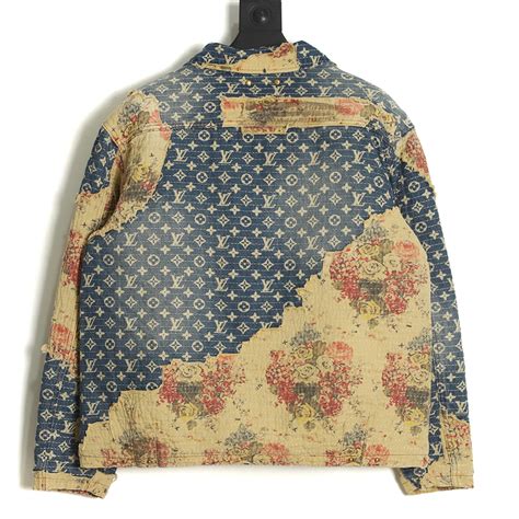 louis vuitton 22fw floral denim jacket|Damier Classic Denim Jacket .